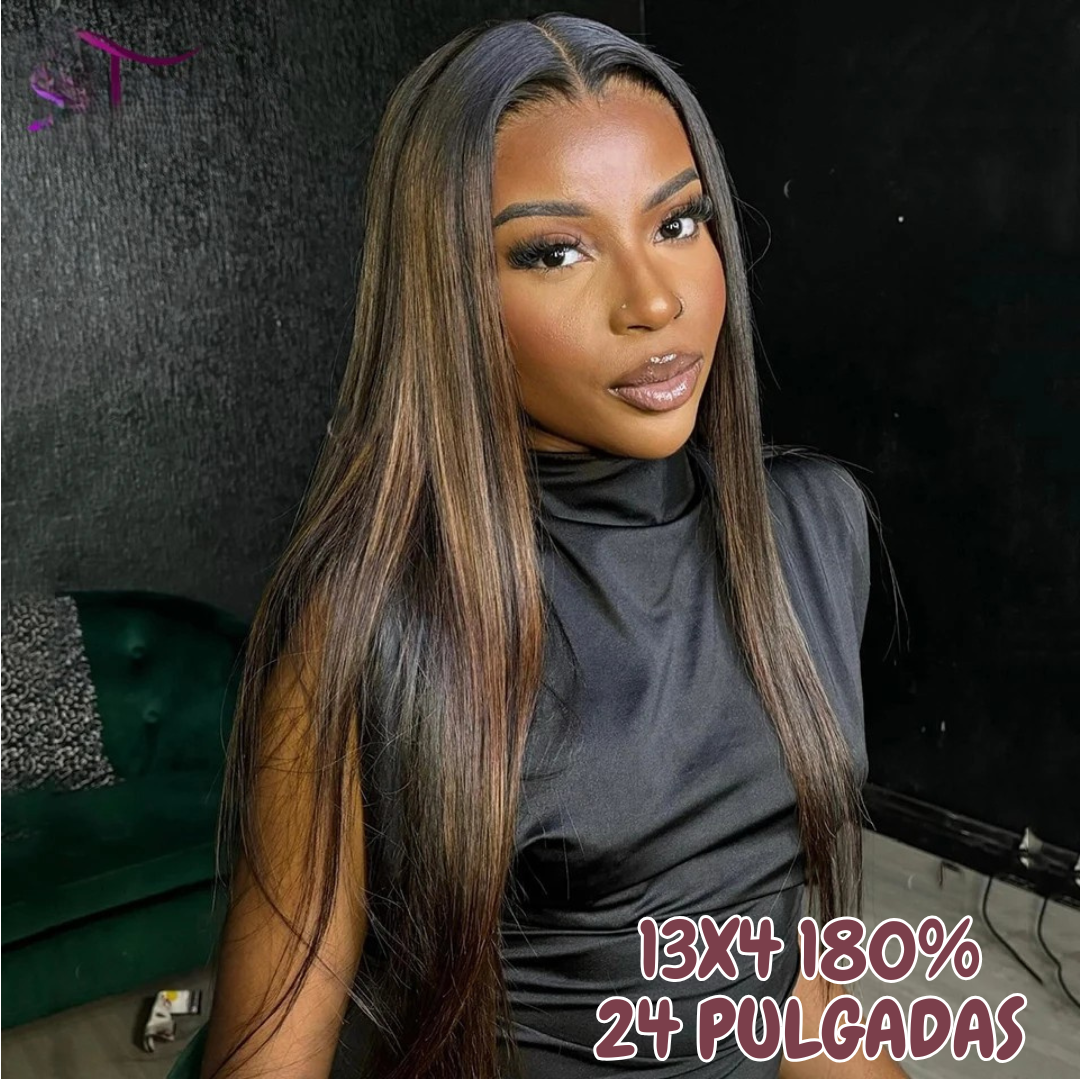 13x4 180% 24" Marron Miel Highlights Lacio Atari
