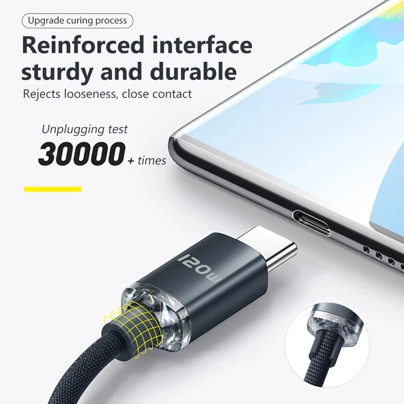 120W USB-Cable Negro