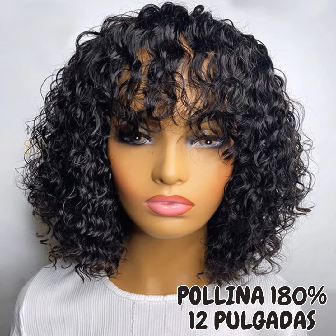 Pollina 180% 12" Negro Rizo Sleek