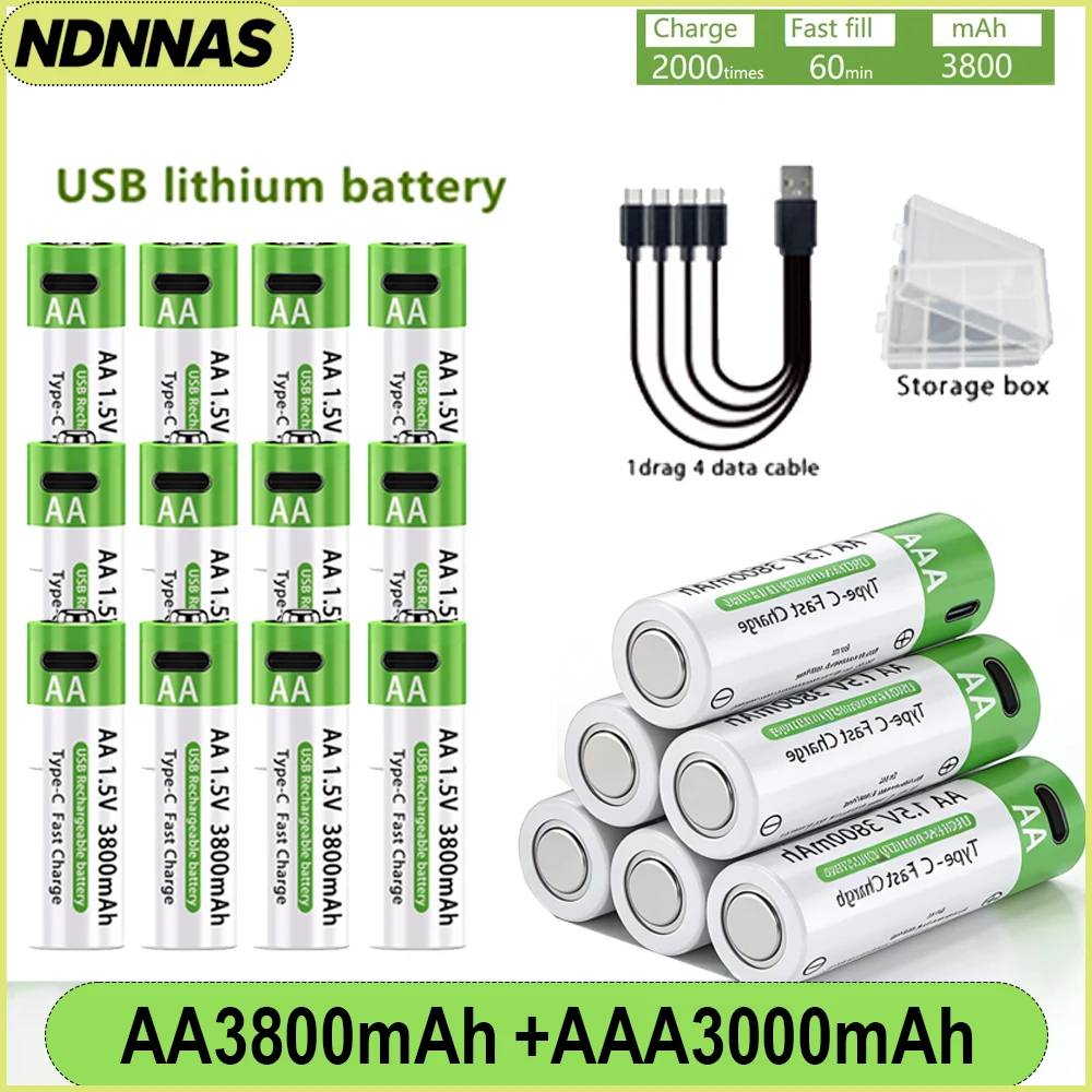 1 x USB Bateria AA 3800mah