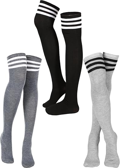 3 Pares de calcetines hasta el muslo