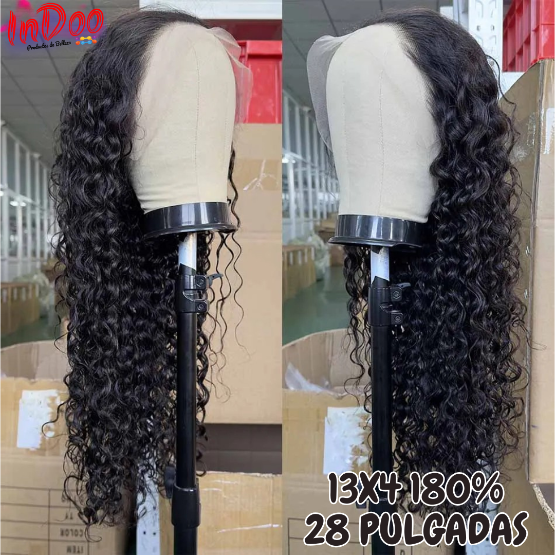 13x4 180% 28" Negro Rizo Suave InDoo