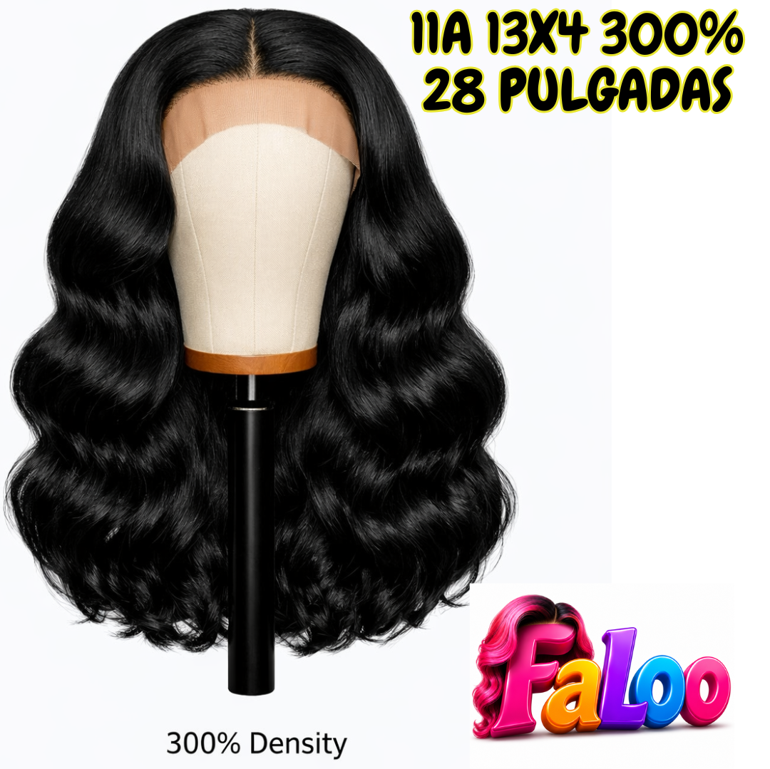 Ondulado 11A 13x4 300% 28" Negro FaLoo
