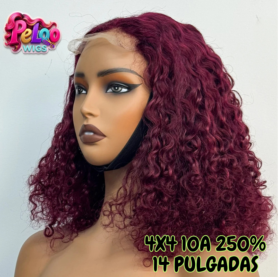 Rizo Suave 4x4 10A 250% 14" #99J Rojo Vino Peloo