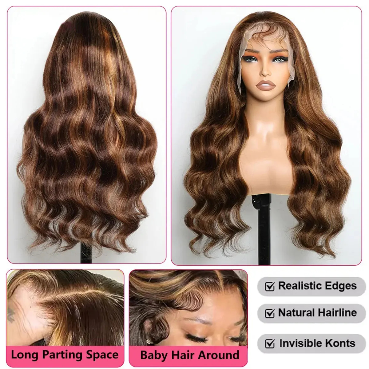 13x4 180% 26" #4/27 Highlights Ondulado InDoo